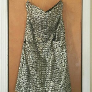 The Limited Gold and Black Cocktail Dress